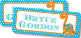 Dinosaur back to school name label