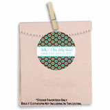 Donut grow up baby shower sticker