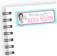 Dreamcatcher girl back to school name label with pastel boho design