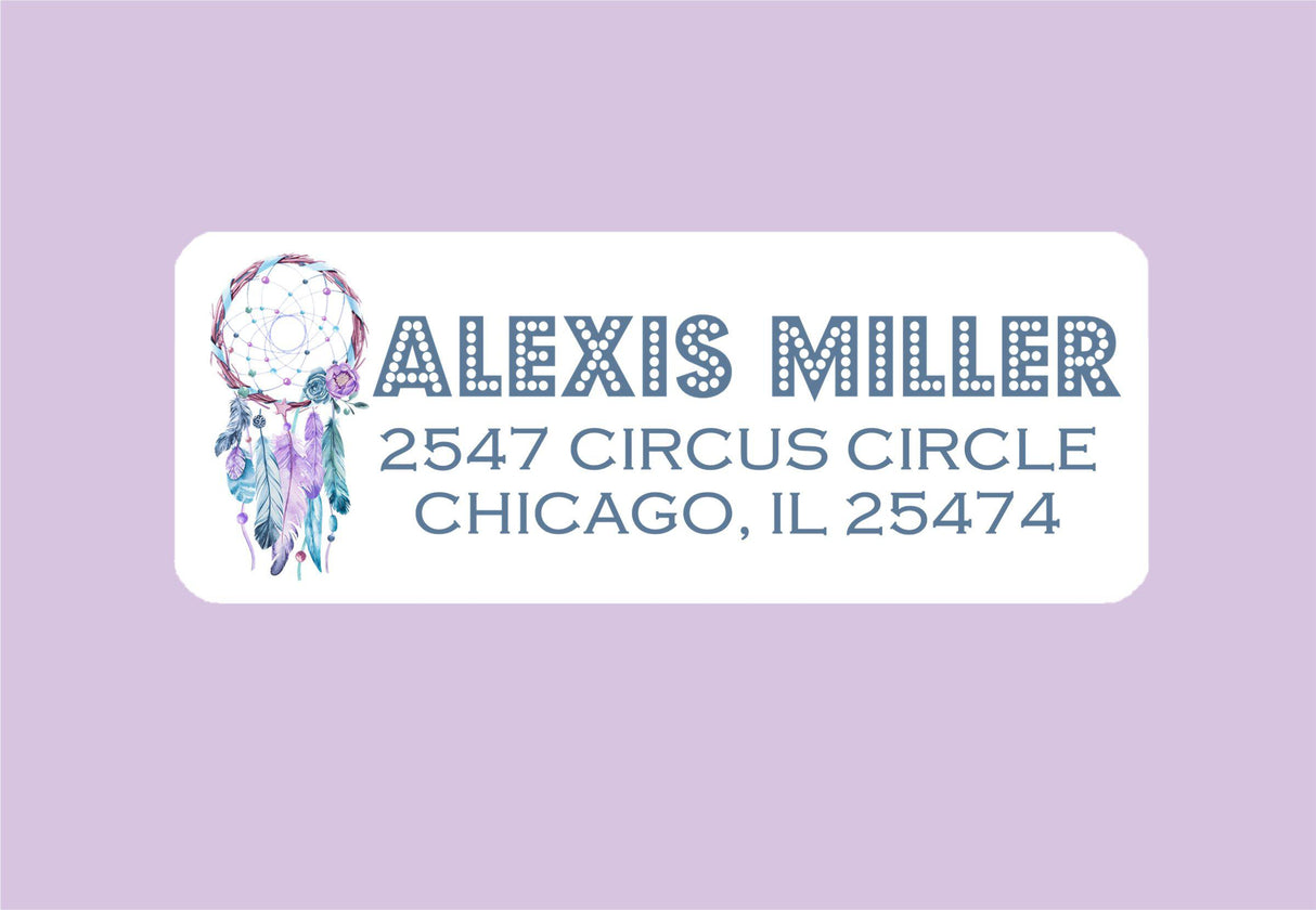 Dreamcatcher personalized return address labels