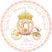 Elegant royal coach party favor label for girls