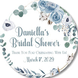 Elegant watercolor floral bridal shower favor labels