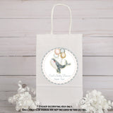 Elegant whale baby shower favor label