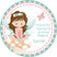 Enchanted forest fairy party favor sticker