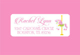 Fairground carousel address labels