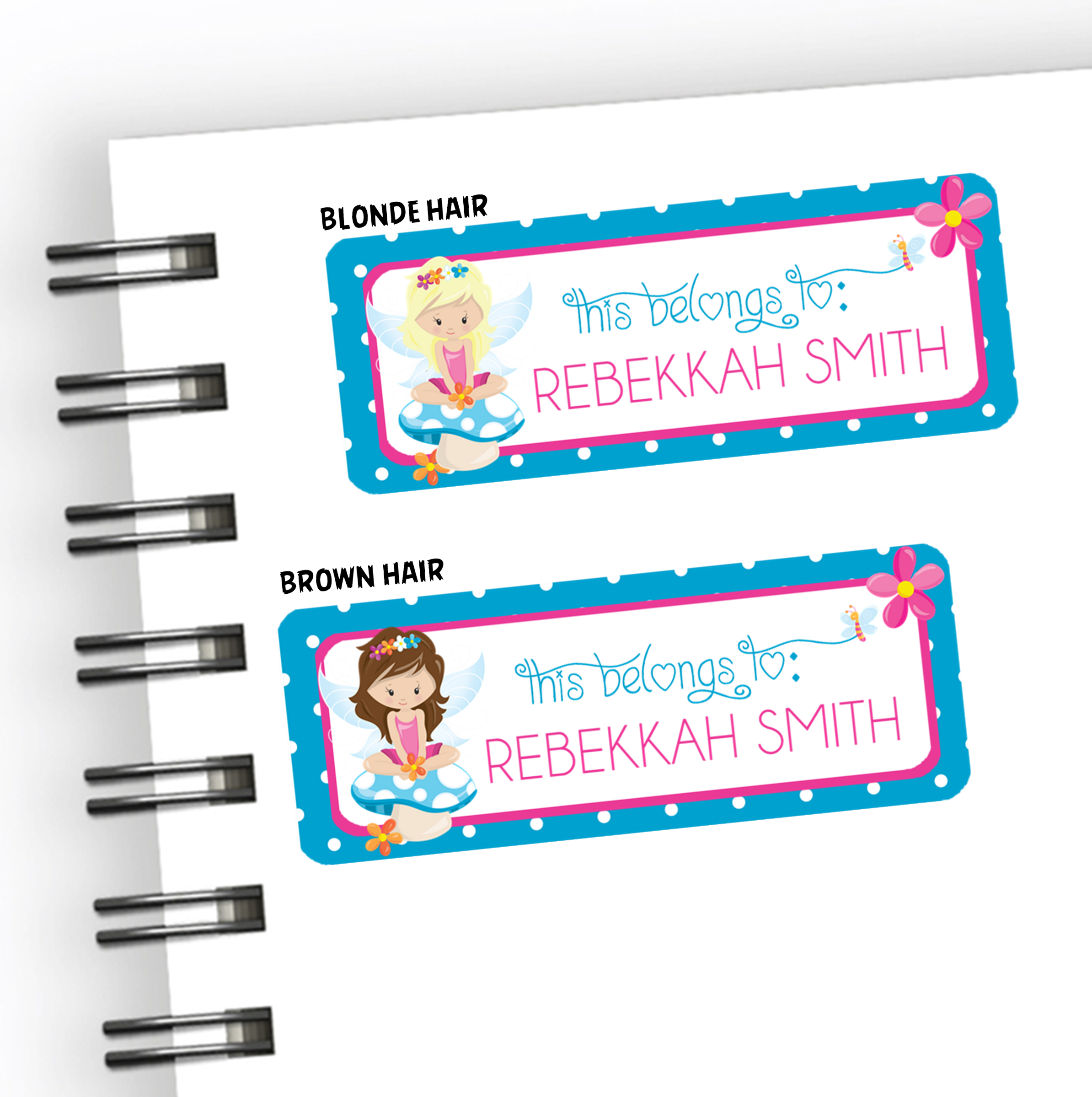 Fairy Back To School Supply Name Labels