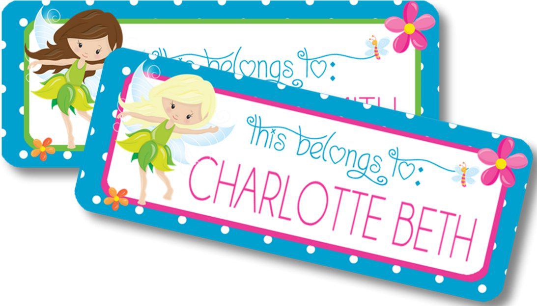 Fairy Back To School Supply Name Labels