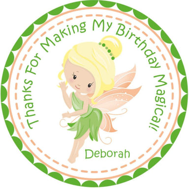 Fairy Birthday Party Stickers