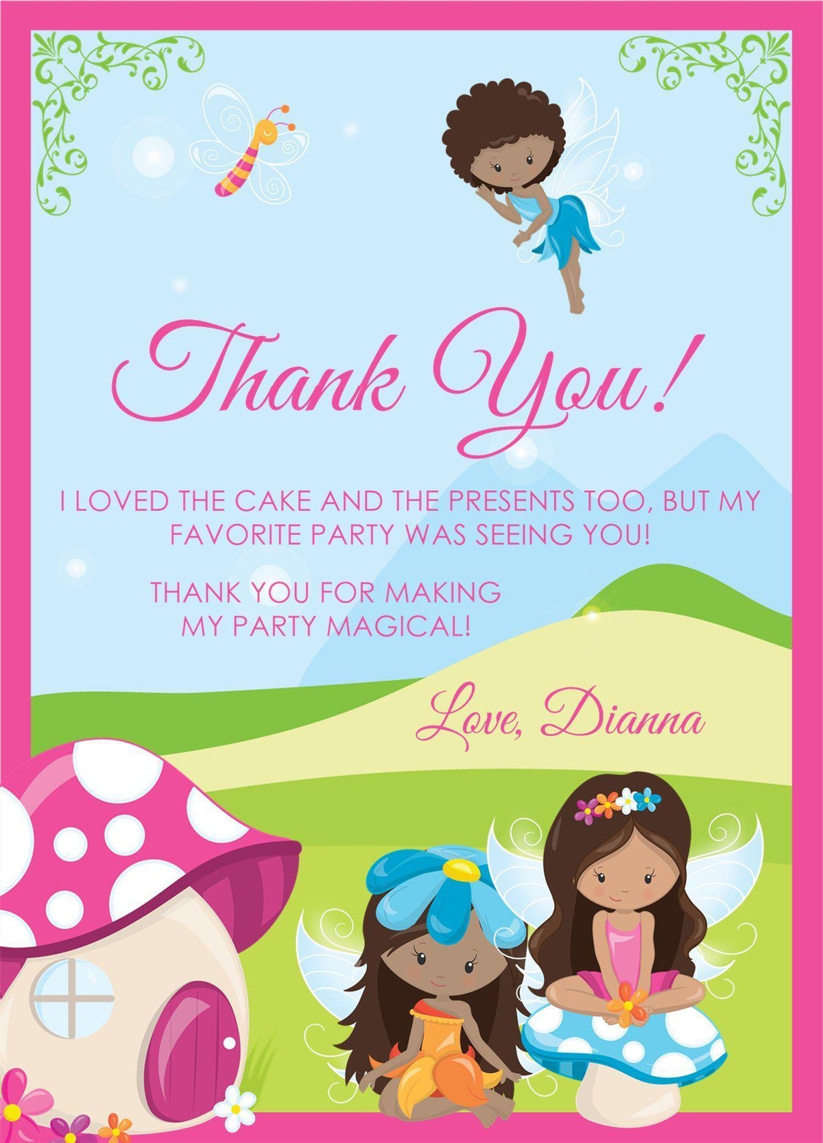 Fairy Birthday Thank You Cards — Party Beautifully