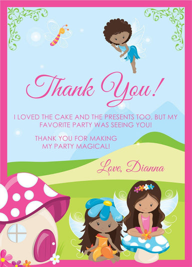 Fairy Birthday Thank You Cards