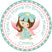 Fairy-garden themed party favor sticker