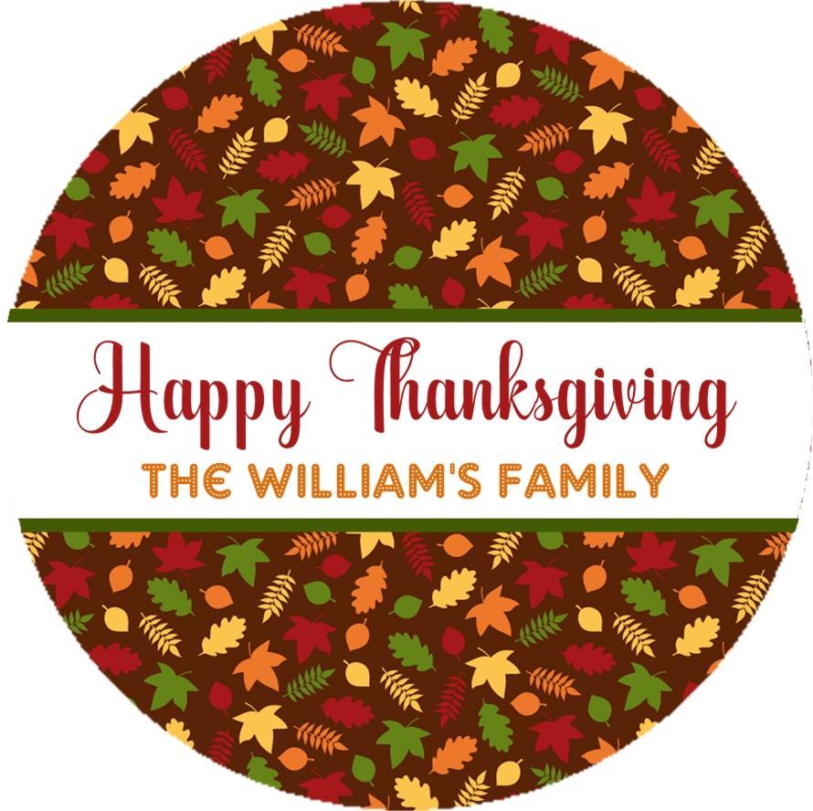Fall Leaf Thanksgiving Stickers