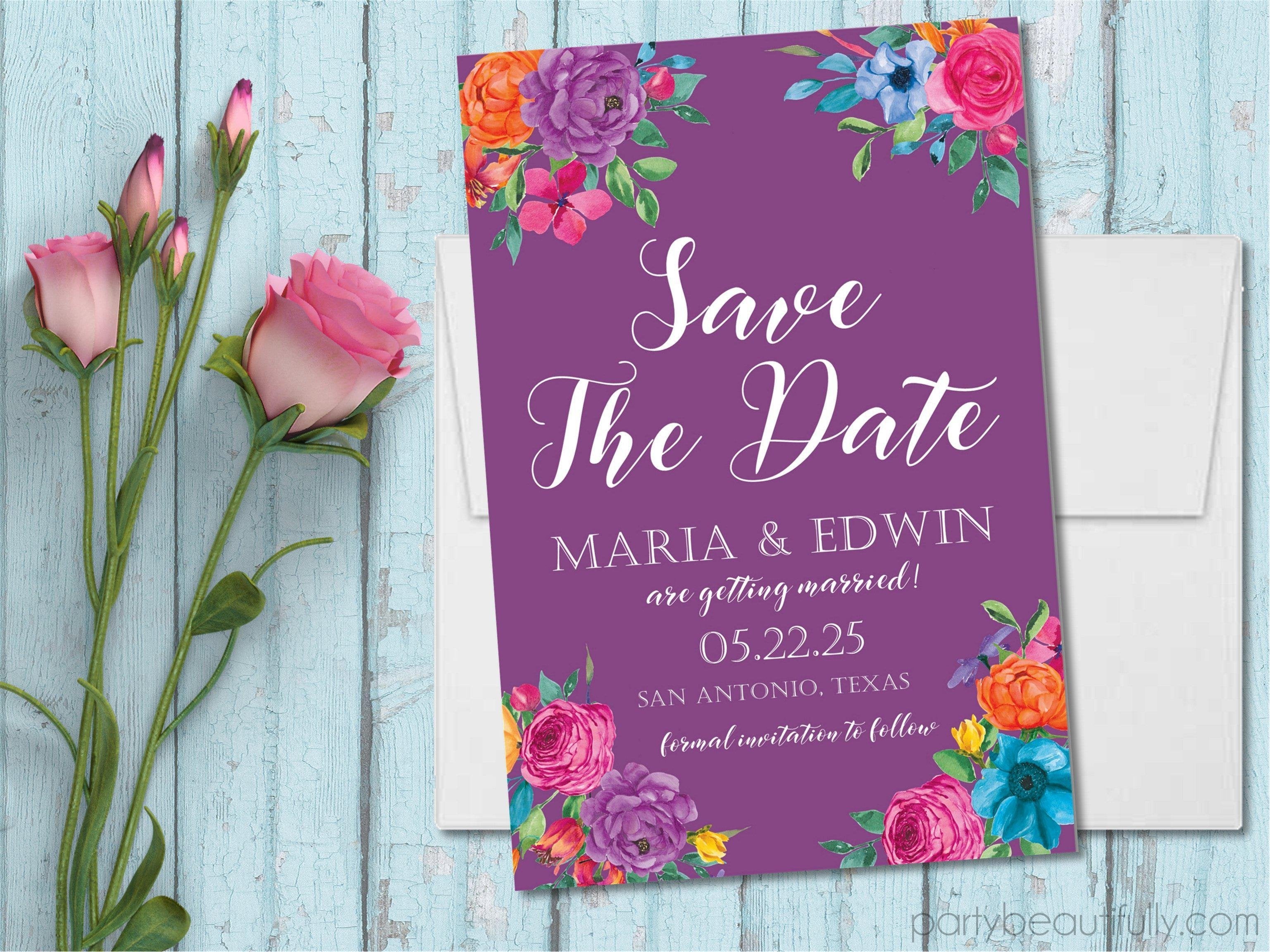 Fiesta Wedding Save The Date Cards