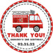 Firefighter Birthday Party Stickers Or Favor Tags