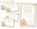 Flamingo Diaper Raffle Tickets