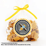 Flying theme birthday favor sticker