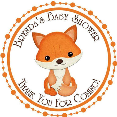 Fox Baby Shower Stickers