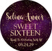 Galaxy Sweet 16 Birthday Party Stickers Or Favor Tags