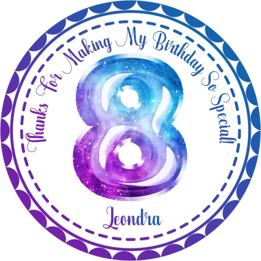 Galaxy sticker with balloon-style number illustration