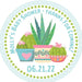 Gender Neutral Cactus Succulent Baby Shower Stickers