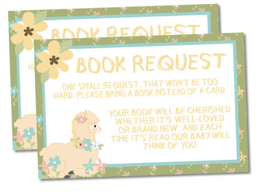 Gender Neutral Llama Book Request Cards