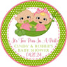 Girl Twins Two Peas In A Pod Baby Shower Stickers Or Favor Tags