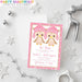 Girl Twins Winter Snowflake Baby Shower Invitations