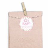 Girl donut baby shower sticker