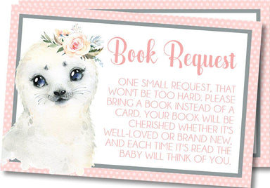 Girls Arctic Animals Book Request Cards