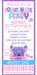 Girls Bounce House Birthday Ticket Invitations