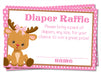Girls Christmas Diaper Raffle Tickets
