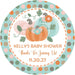 Girls Fall Pumpkin Baby Shower Stickers Or Favor Tags