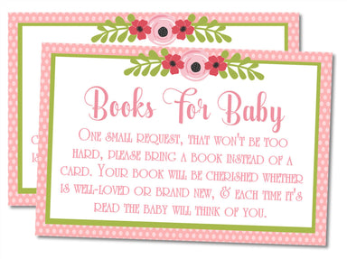 Girls Floral Book Request Cards