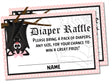 Girls Halloween Diaper Raffle Tickets