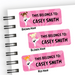 Girls Karate Back To School Supply Name Labels