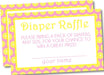 Girls Lemon Diaper Raffle Tickets
