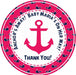 Girls Nautical Anchor Baby Shower Stickers Or Favor Tags
