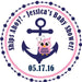 Girls Nautical Anchor Baby Shower Stickers