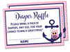 Girls Nautical Anchor Diaper Raffle Tickets