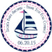 Girls Nautical Sailboat Baby Shower Stickers