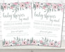 Girls Pink And Grey Baby Shower By Mail Invitations