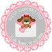 Girls Pink Puppy Dog Valentine's Day Stickers