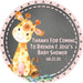 Girls Pink Safari Giraffe Baby Shower Stickers Or Favor Tags