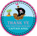 Girls Pirate Birthday Party Stickers Or Favor Tags