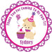 Girls Puppy Birthday Party Stickers