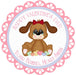 Girls Puppy Dog Valentine's Day Stickers