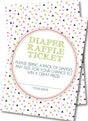 Girls Triangle Diaper Raffle Tickets
