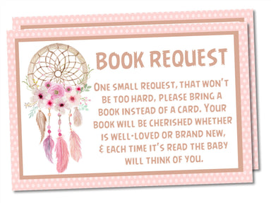 Girls Tribal Dream Catcher Book Request Cards