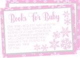 Girls Winter Snowflake Book Request Cards