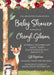 Girls Woodland Animals Baby Shower Invitations